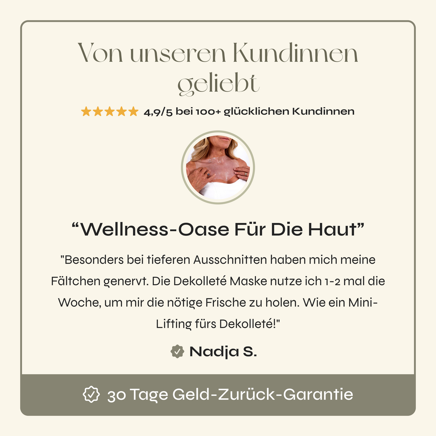 Dekolleté Kollagen Boosting Maske