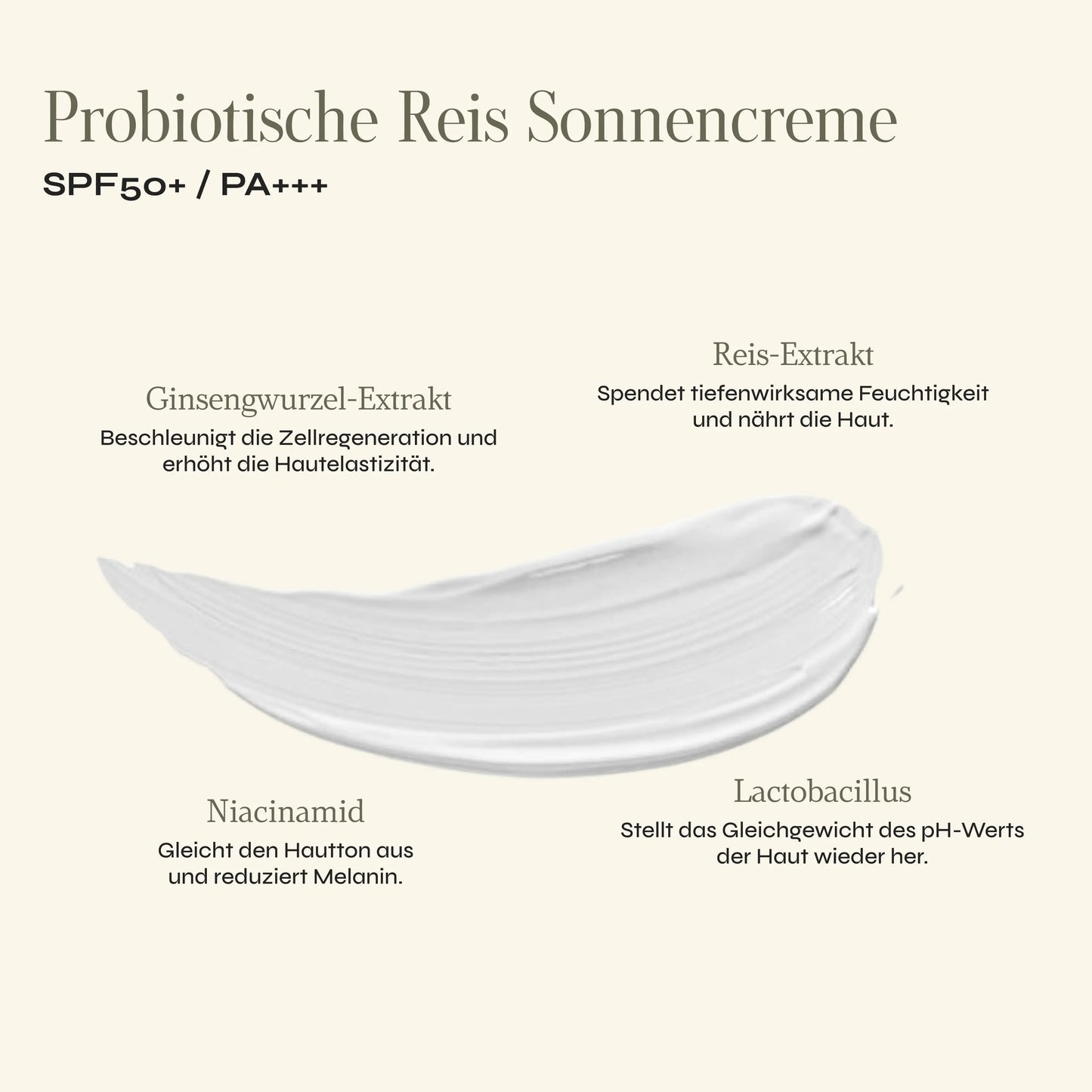 Probiotische Reis-Sonnencreme