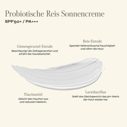 Probiotische Reis-Sonnencreme